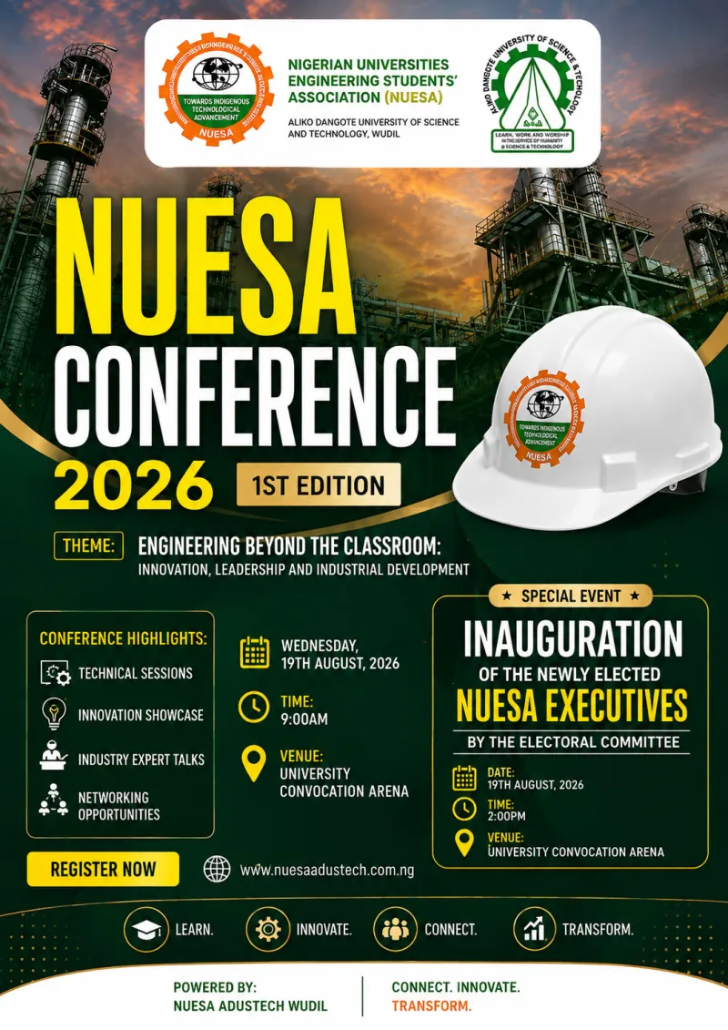 Double Feature: NUESA ADUSTECH to Host 2026 Engineering Conference and Official Inauguration of New Executives